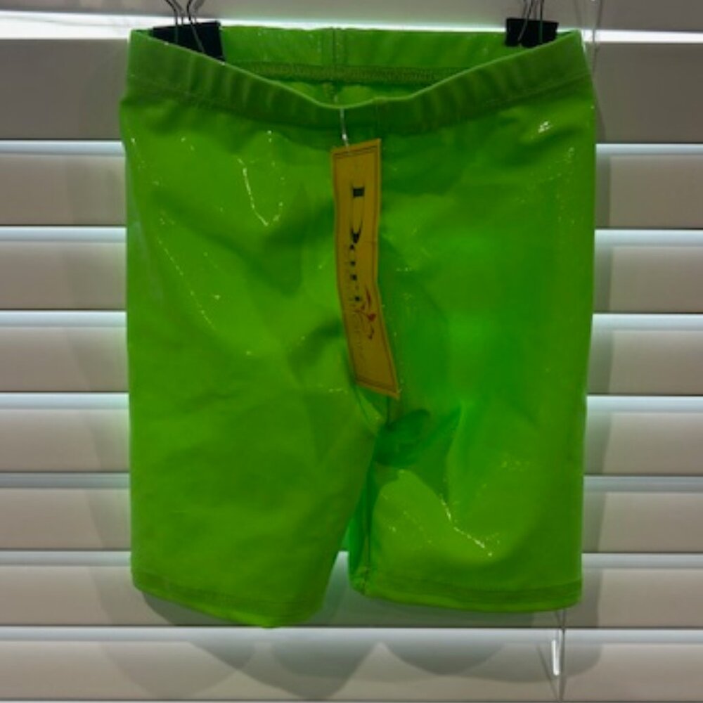 NWT Girls Size 6x Dori Creations Liquid Bike Shorts- Neon Green